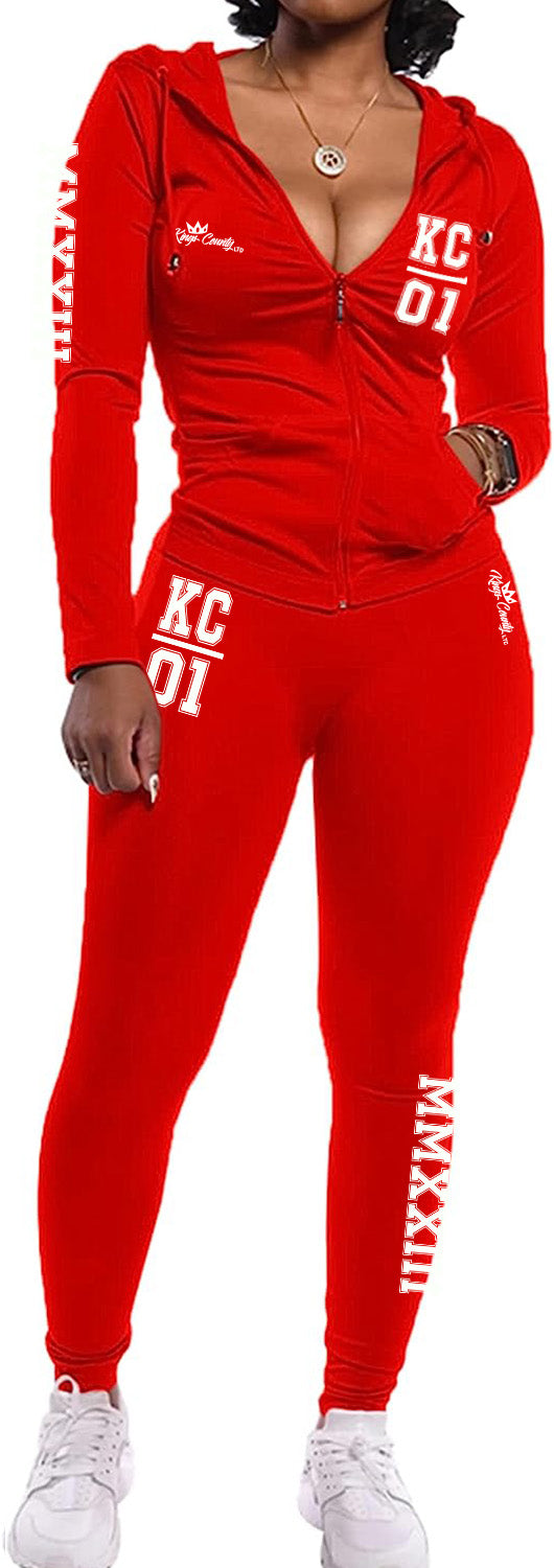 KC_01 MMXXIII WOMEN'S TWO PIECE TRACKSUIT SET
