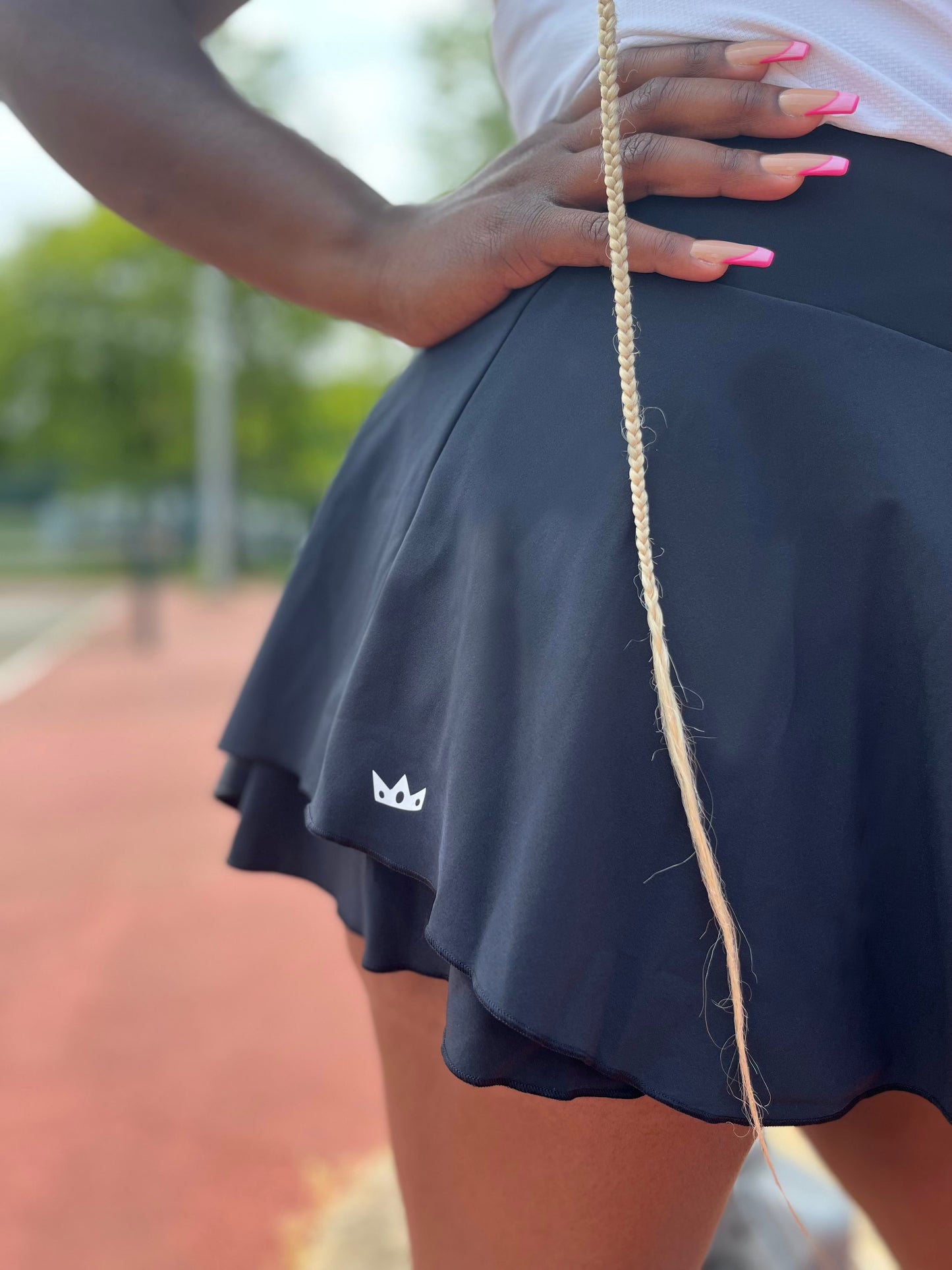 RUFFLE BLACK TENNIS SKORTS