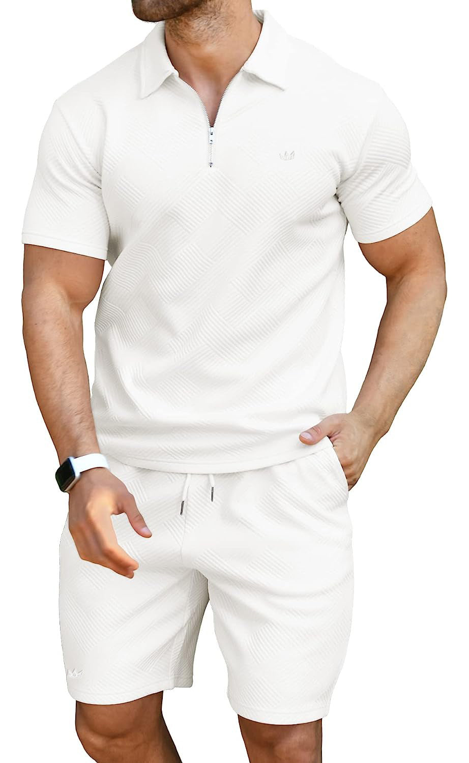 KC  MEN'S POLO SHIRT AND SHORT SET